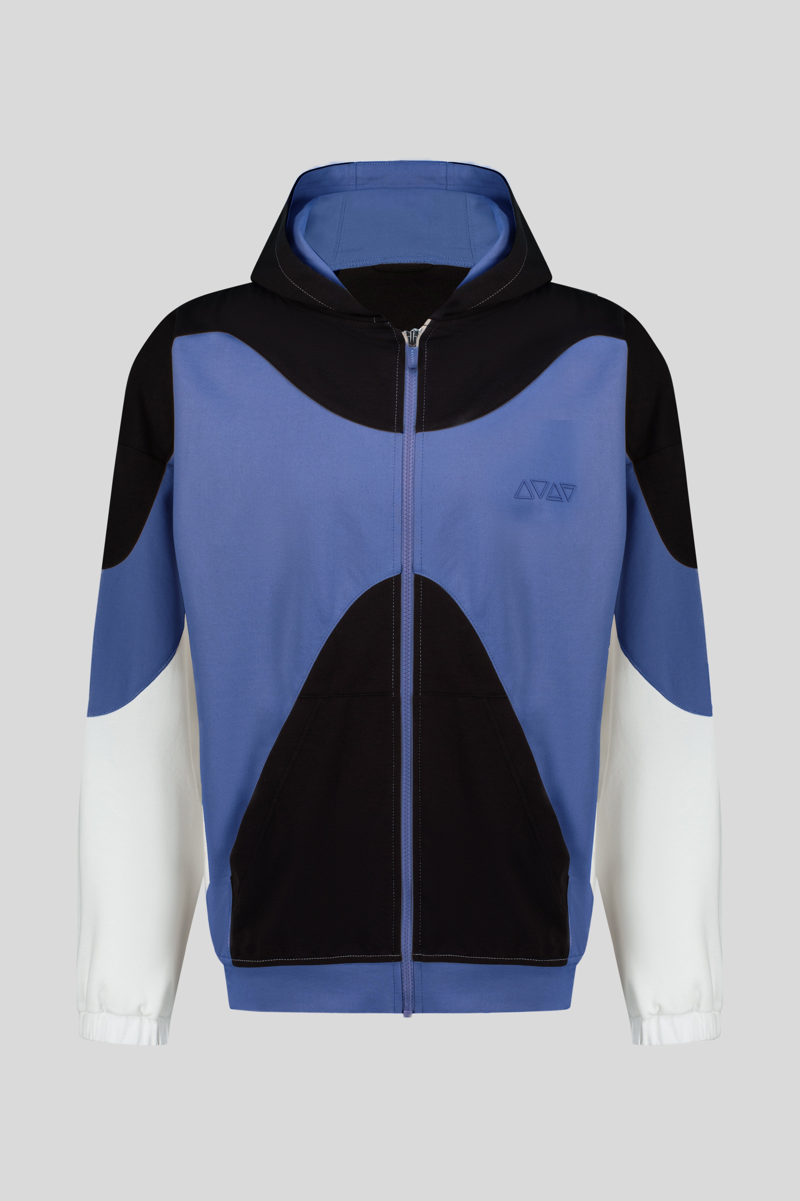 Mens Street Hoodie full zip Contrast